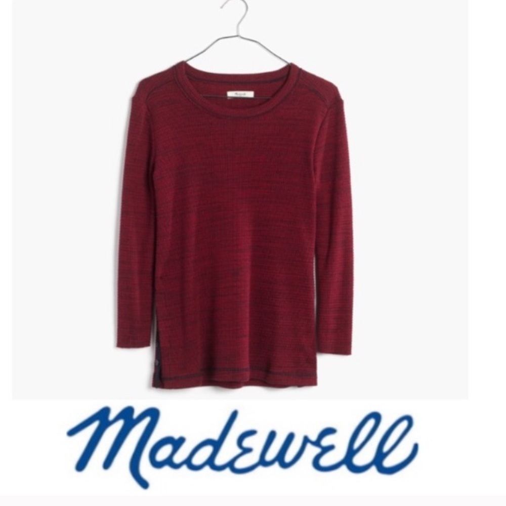 Madewell side button textured top